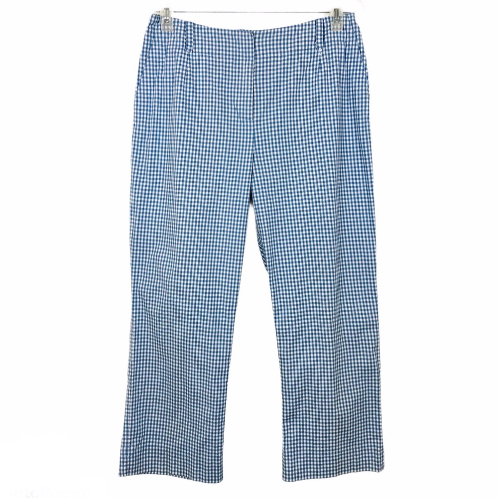 Grace Elements Blue & White Gingham Cropped Pants - image 2